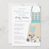 Schort Keuken en Receptendouche Uitnodiging (Voorkant)