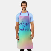 schort "Kindness kiezen" pasteelregenbooggradiënt (Gedragen)