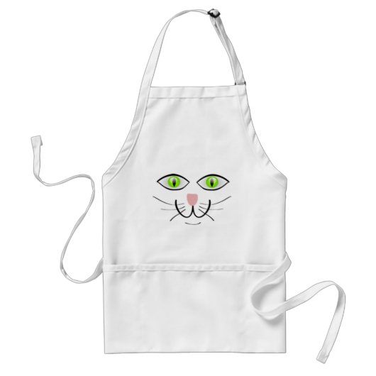 Schort/Kitty Face Standaard Schort (Voorkant)
