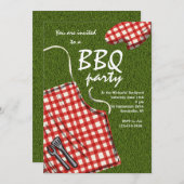 Schort Klaar voor een Uitnodiging BBQ (Voorkant / Achterkant)