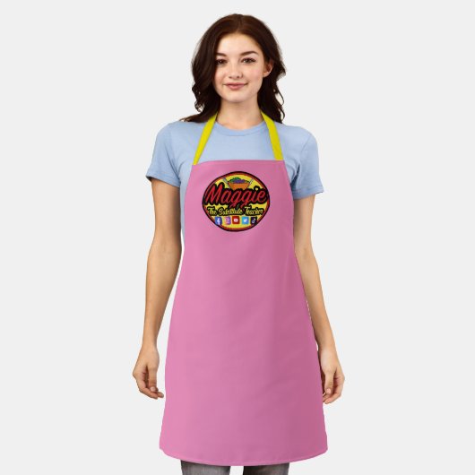 Schort Kleurstrop (Gedragen)