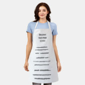 Schort koken Geheime Recepten Kook ontwerp (Gedragen)