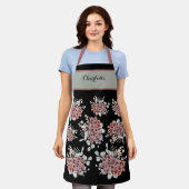 Schort landstijl Roze veld Vloer Bouquet (Gedragen)