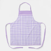 Schort lavendel gingham check (Voorkant)