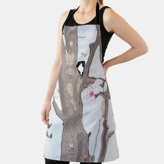 Schort lentesbloesems allover-afdrukken (Insitu)