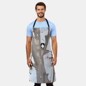 Schort lentesbloesems allover-afdrukken (Gedragen)