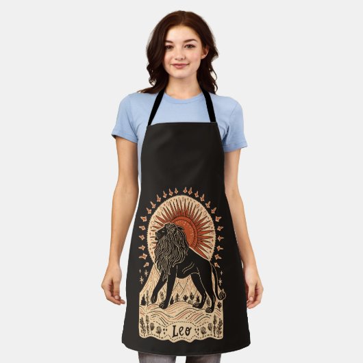 Schort Leo hemelse dierenriemkunst (Gedragen)