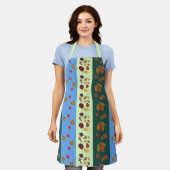 Schort met bladstrepen (Gedragen)