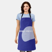 Schort met blauw koel-neutraal ontwerp (Gedragen)