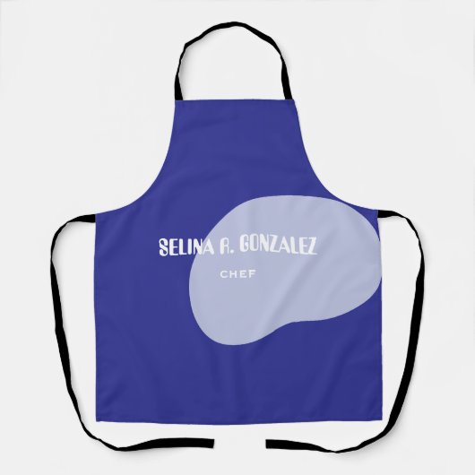 Schort met blauw koel-neutraal ontwerp (Voorkant)