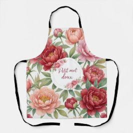 Schort met bloemen Klein lief woord
