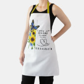 Schort met bloemen voor mama met tekst 'Love You M (Insitu)