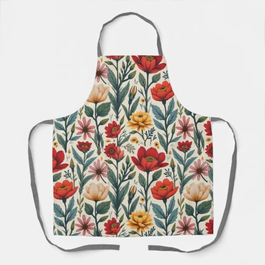 schort met bloemenprint (Voorkant)