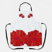 Schort met bloemenprint en varkensweefsel. (Voorkant)