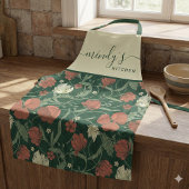 Schort met bloemprint over de hele lengte