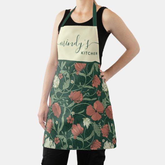 Schort met bloemprint over de hele lengte (Insitu)