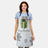 Schort met de Groene Kerstfeestdag (Gedragen)