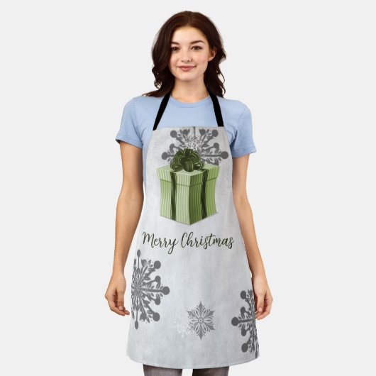 Schort met de Groene Kerstfeestdag (Gedragen)