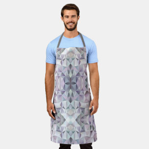 Schort met een geometrisch pastelkleurig patroon