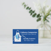 schort met een witte kookoven, met mitt gereedscha visitekaartje (Staand voorkant)