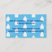 schort met een witte kookoven, met mitt gereedscha visitekaartje (Achterkant)