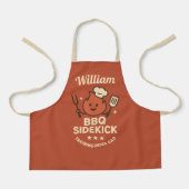 Schort met eigen naam BBQ Sidekick Kids (Voorkant)