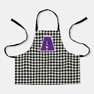 Schort met houndstooth monogram