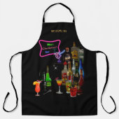 Schort met jouw naam(s) op het Neon-teken (Voorkant)