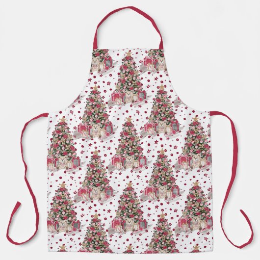 Schort met kerstcadeaubonen en cadeaudozen (Voorkant)