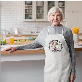 Schort met kerstgrint