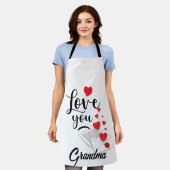 Schort Met 'Love You' Op Maat (Gedragen)