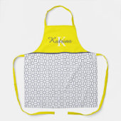 Schort met monogram en all-over print (Voorkant)