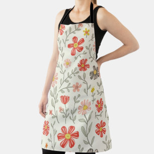 Schort met mooi bloemmotief