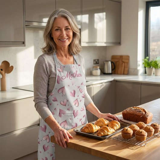 Schort met patroon van lieflijke harten