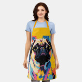 Schort met Pug (Gedragen)