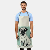Schort met Pug (Gedragen)