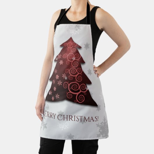 Schort met rode kerstbomen (Insitu)