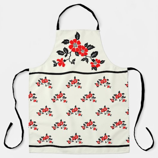 Schort met rode papaver (Voorkant)