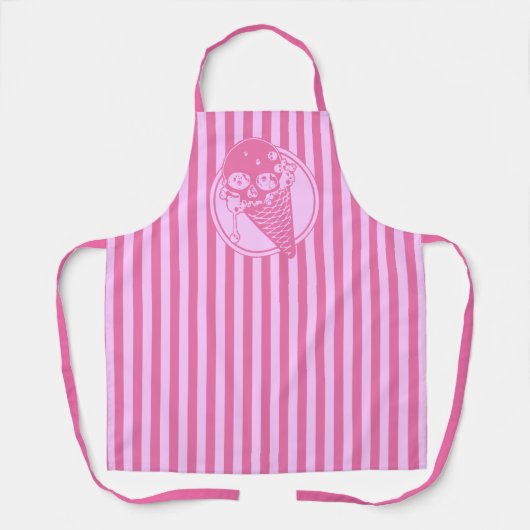 Schort met roze boogstaarten (Voorkant)
