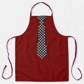 Schort Met Stippen Tie Dk Rode Barbecue Schort (Voorkant)