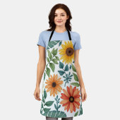 schort met zomerbloemenprint (Gedragen)