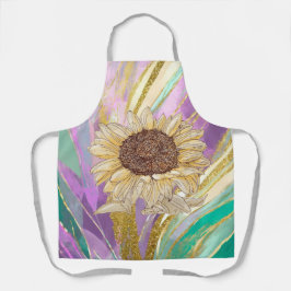 Schort met Zonnebloem Kleurrijke tinten Metallic A