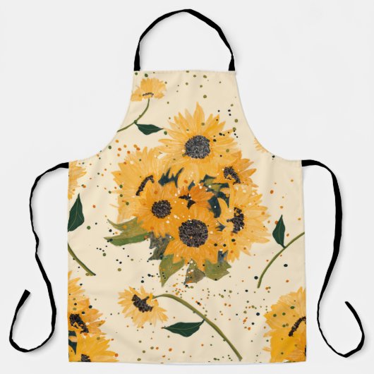 Schort met zonnebloemen (Voorkant)