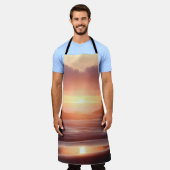 Schort met zonsondergang boven de oceaan (Gedragen)