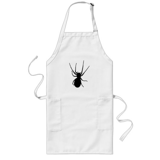 Schort met zwarte Creepy Spider (Voorkant)