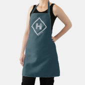 Schort | Modern Geometrisch Monogram Initiaal (Insitu)