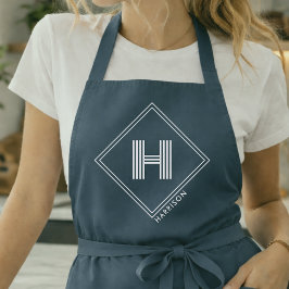 Schort | Modern Geometrisch Monogram Initiaal