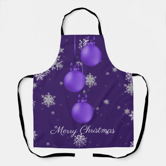 Schort Paarse kerstversiering (Voorkant)