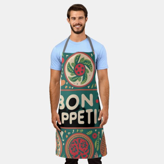 Schort, patroon, smakelijke eetlust schort (Gedragen)