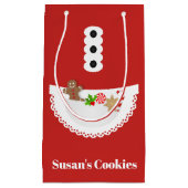 Schort peperkoek Kerst koekjesruil feest Klein Cadeauzakje (Voorkant)